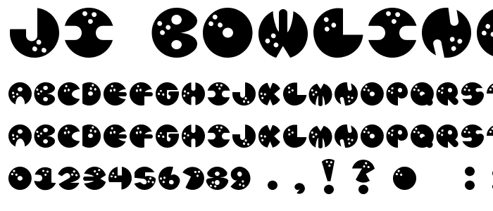 JI BowlingBalls font